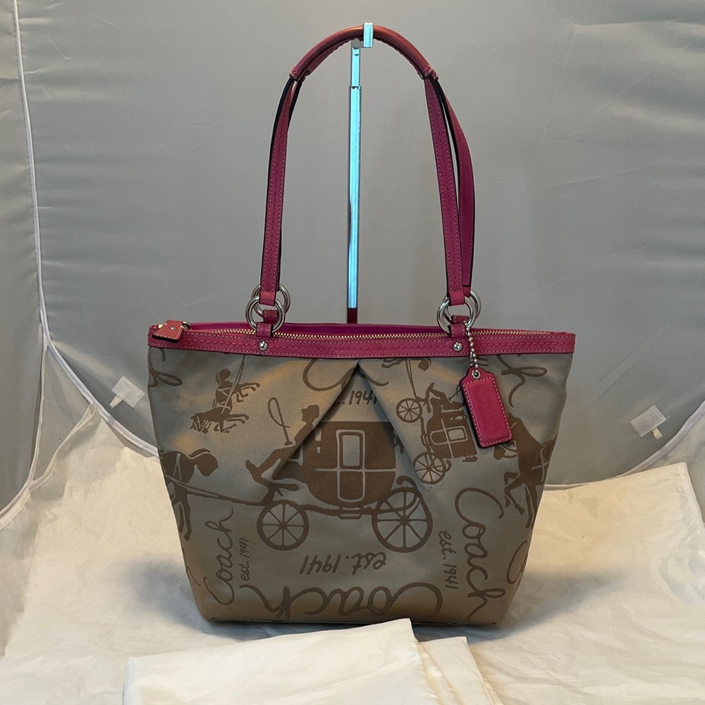 Coach Zip Top Carriage Satchel Bag